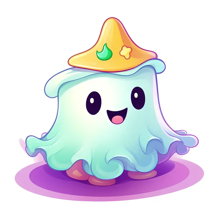 Cute Jellyfish with Yellow Hat