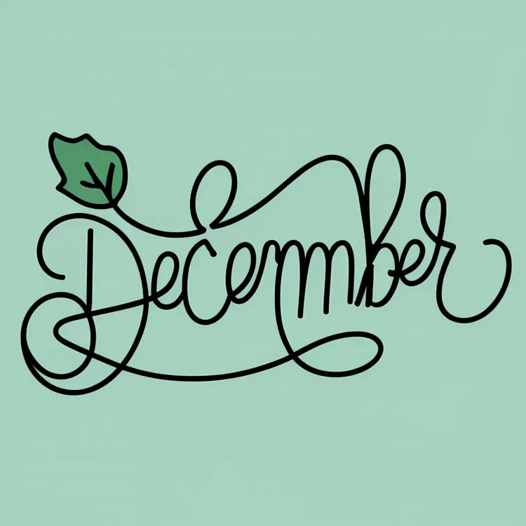 December Script with Leaf