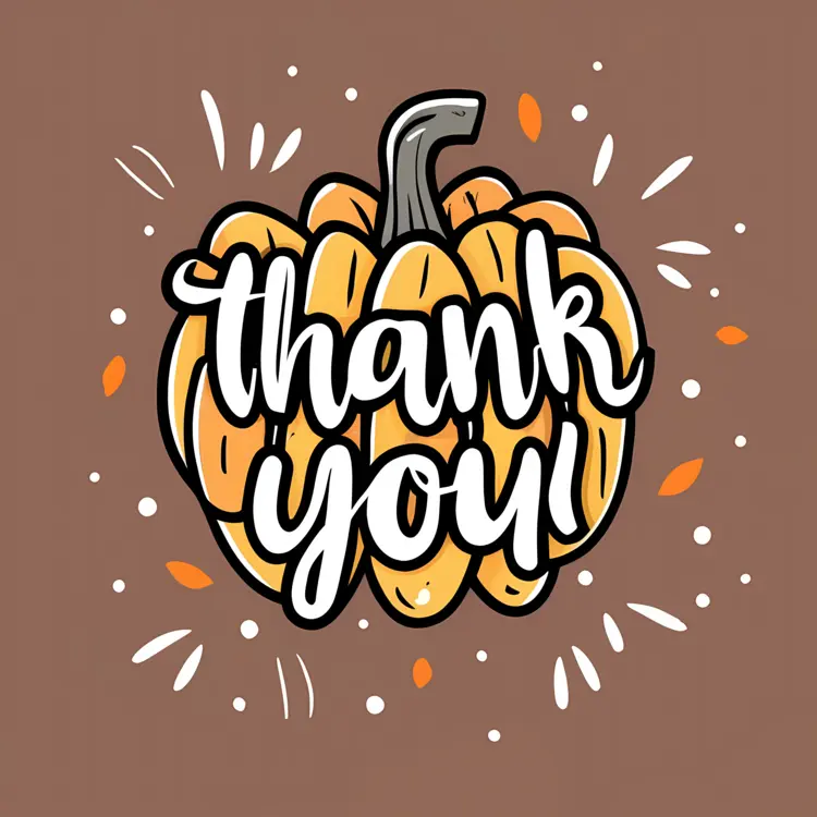Thank You Pumpkin Illustration