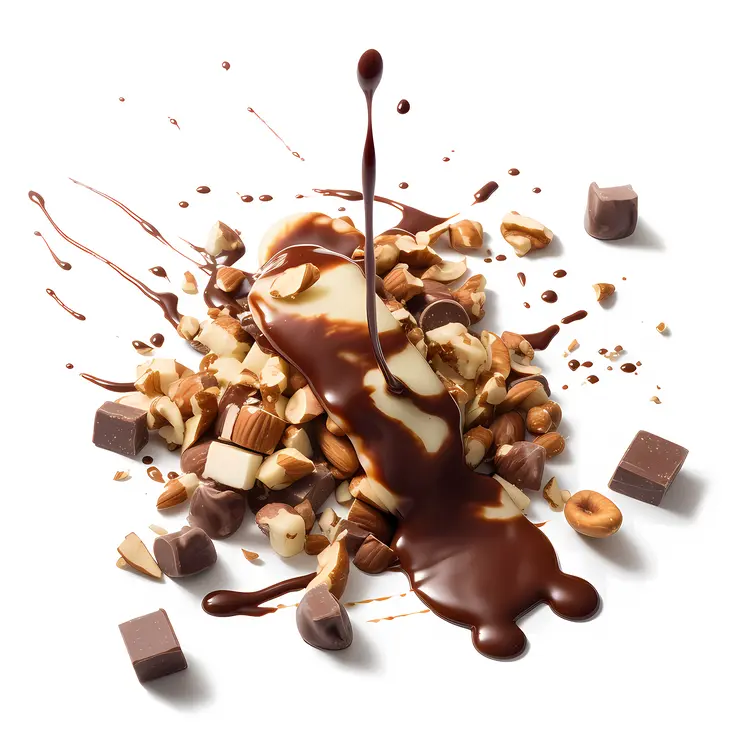 Chocolate and Nuts with Syrup