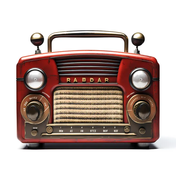 Vintage Radio with Knobs