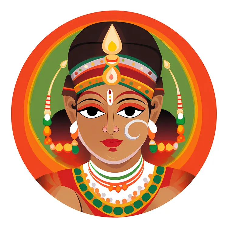 Traditional Indian Woman Illustration for Cultural Festivals