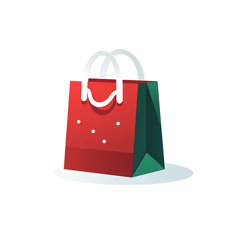 Decorative Christmas Shopping Bag