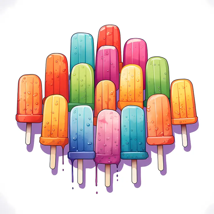 Colorful Popsicles for a Refreshing Summer Day