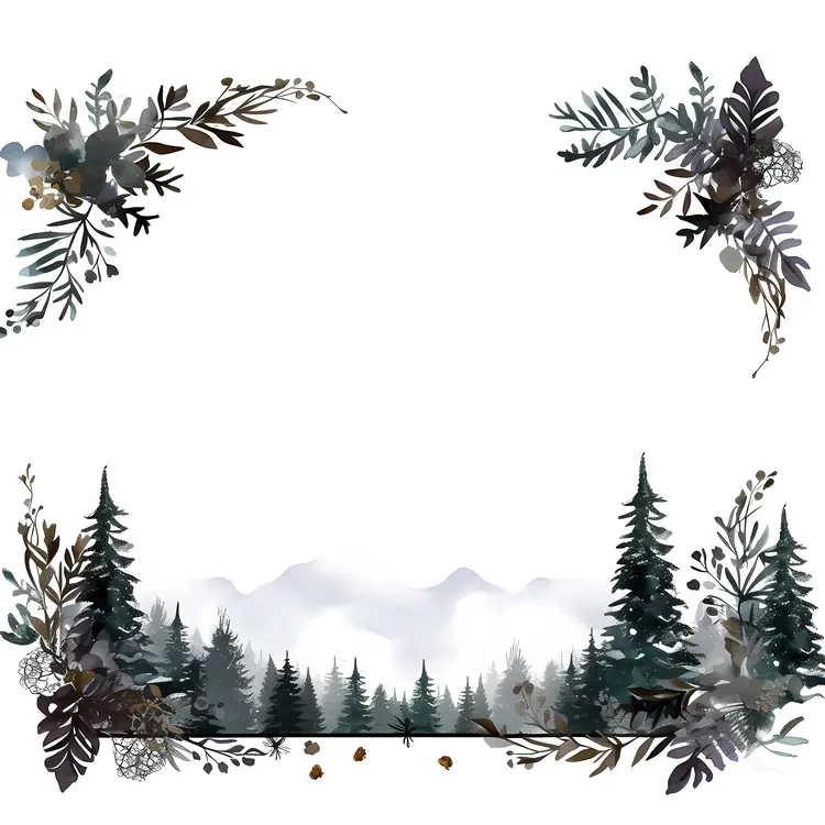 Beautiful Forest and Mountain Landscape