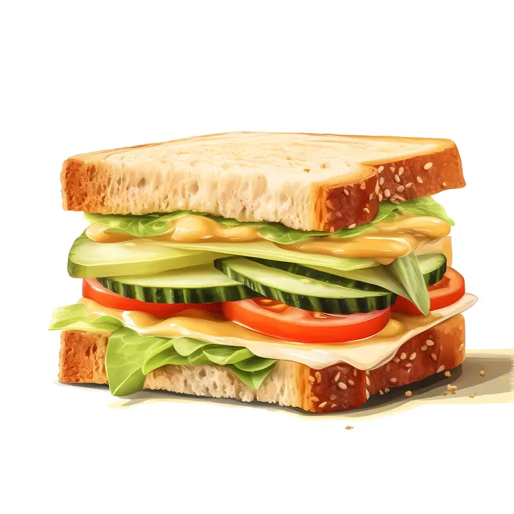Tasty Sandwich with Fresh Veggies