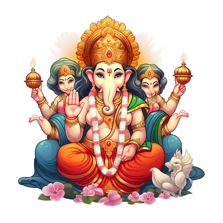 Ganesha with Two Attendants