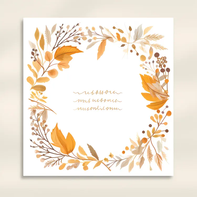 Autumn Leaves Floral Frame
