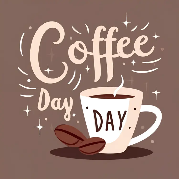 Coffee Cup with Coffee Day Celebration