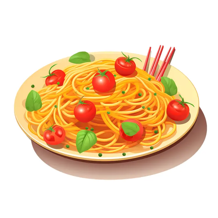 Tasty Spaghetti with Cherry Tomatoes and Basil
