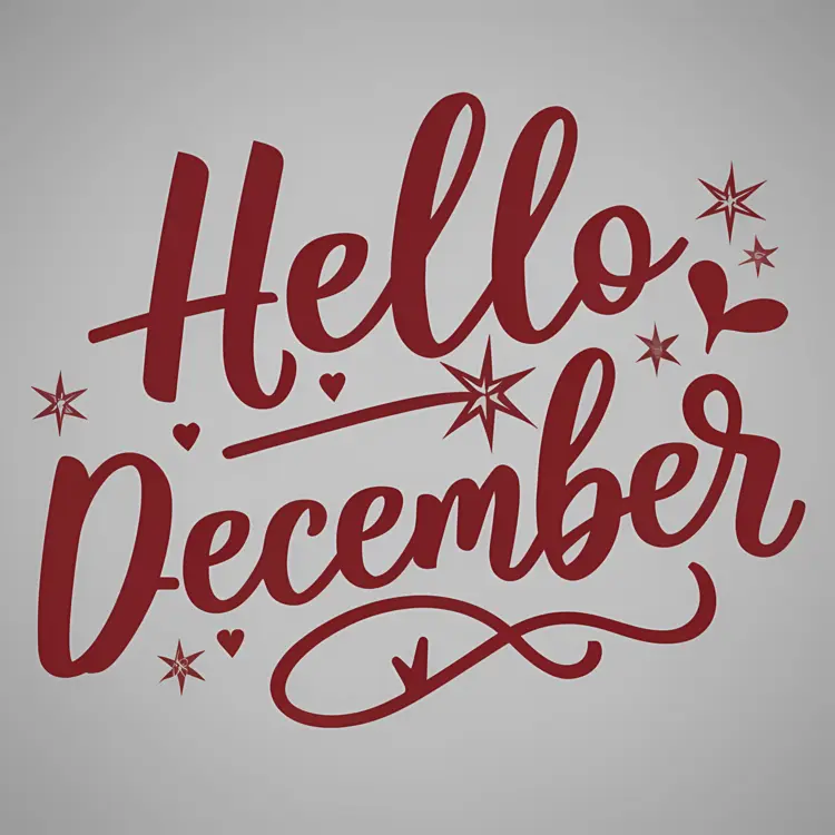 Decorative December Text