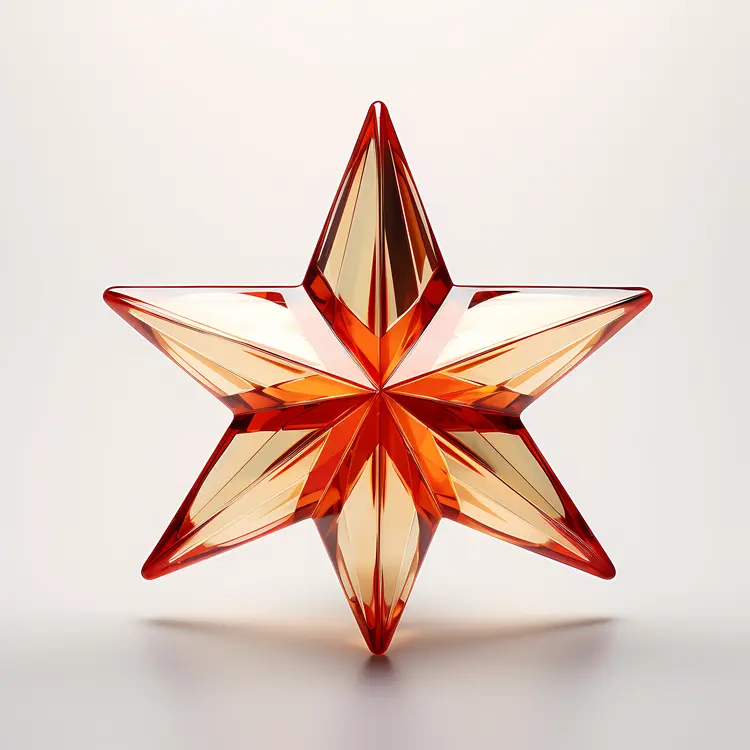 Red Crystal Star Decoration
