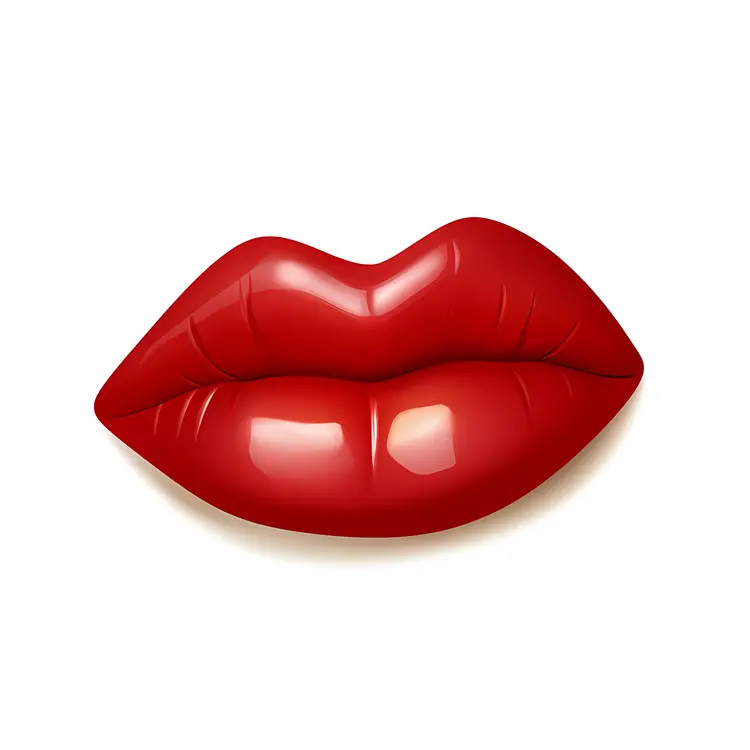 Shiny Red Lips Illustration
