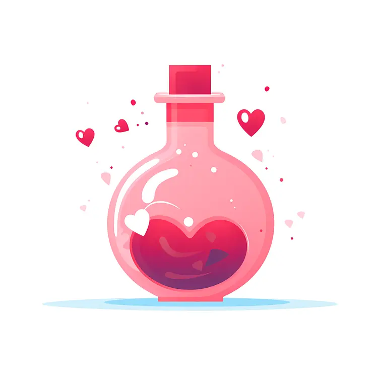 Heart Potion with Red Liquid