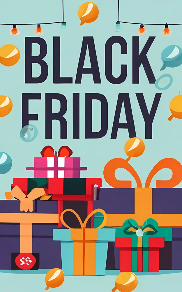 Black Friday with Stacked Gifts