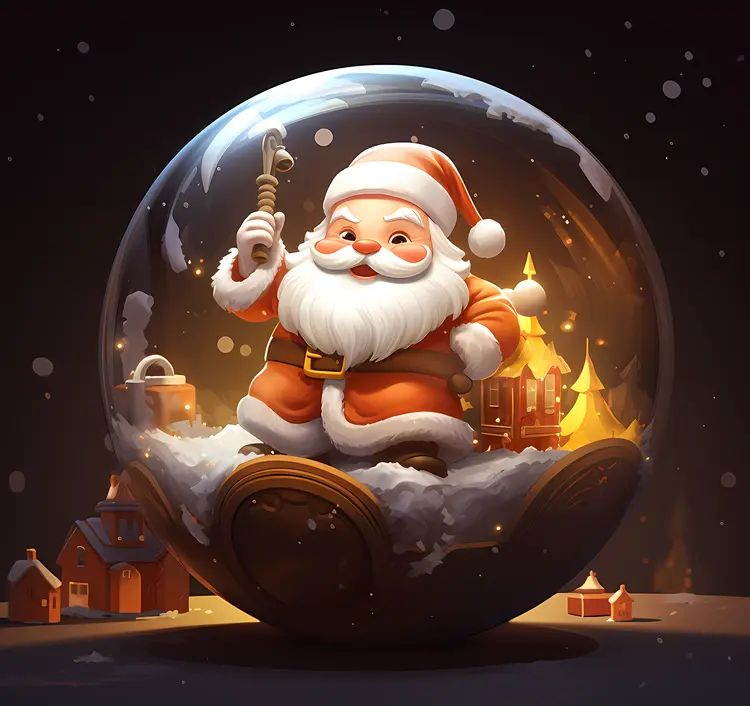 Santa Claus in Snow Globe