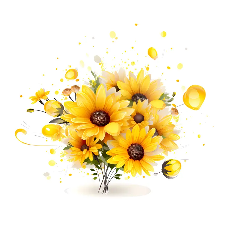 Beautiful Yellow Sunflower Bouquet
