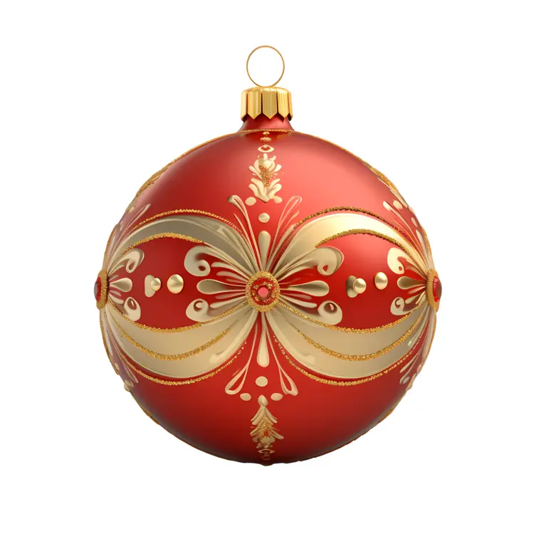 Red and Gold Christmas Ornament