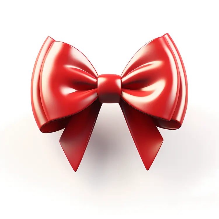 Simple Red Bow Decoration