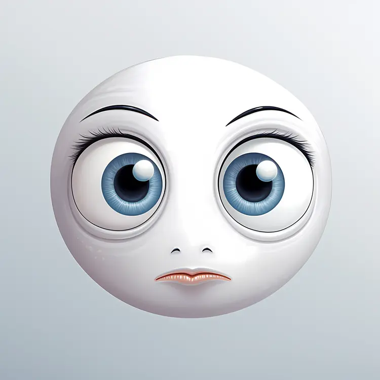 Neutral Face with Big Eyes Emoji