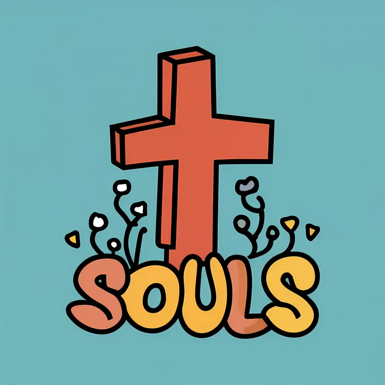 Cross with Flowers for All Souls Day
