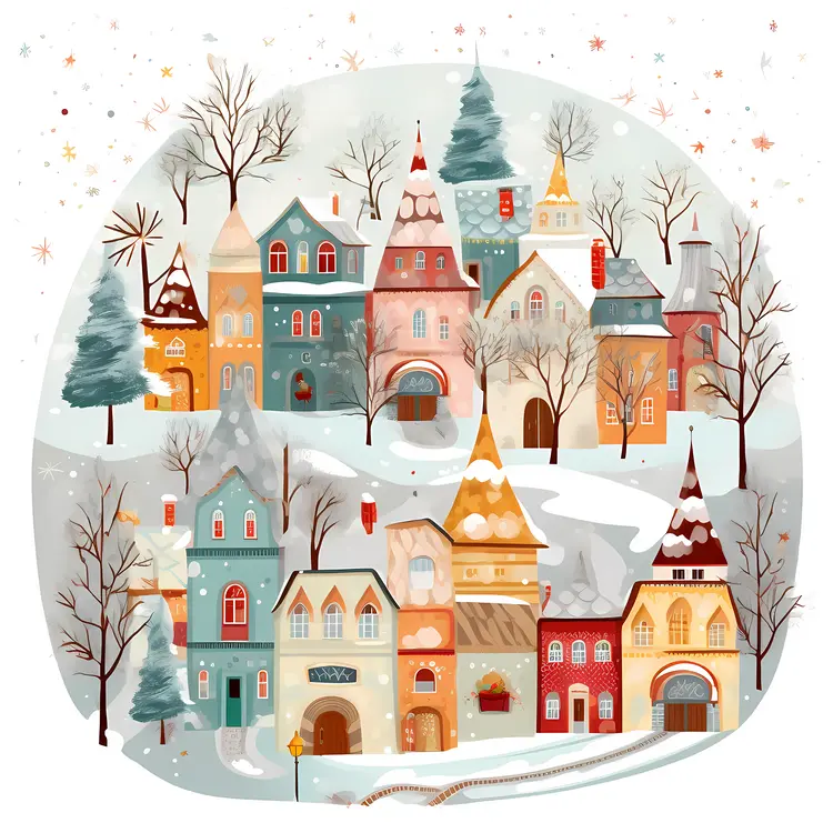 Small cute doodle house