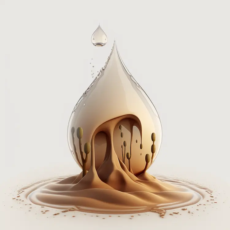 Water Drop and Sand Art Illustration