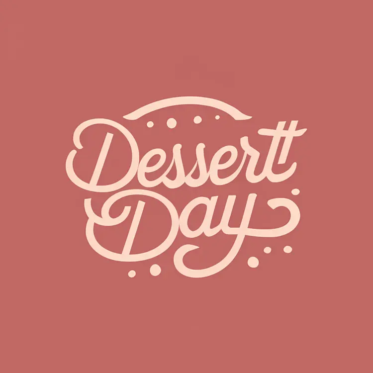 Dessert Day Text Stamp
