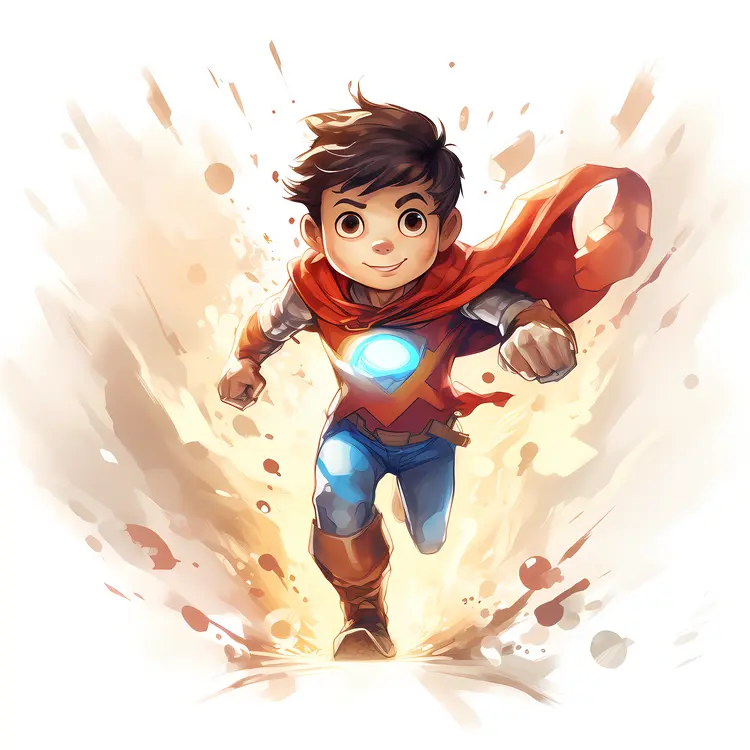 Superhero Kid in Action