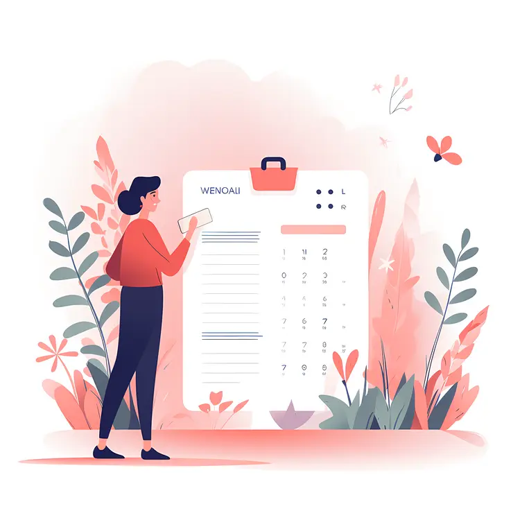Person Planning on Calendar
