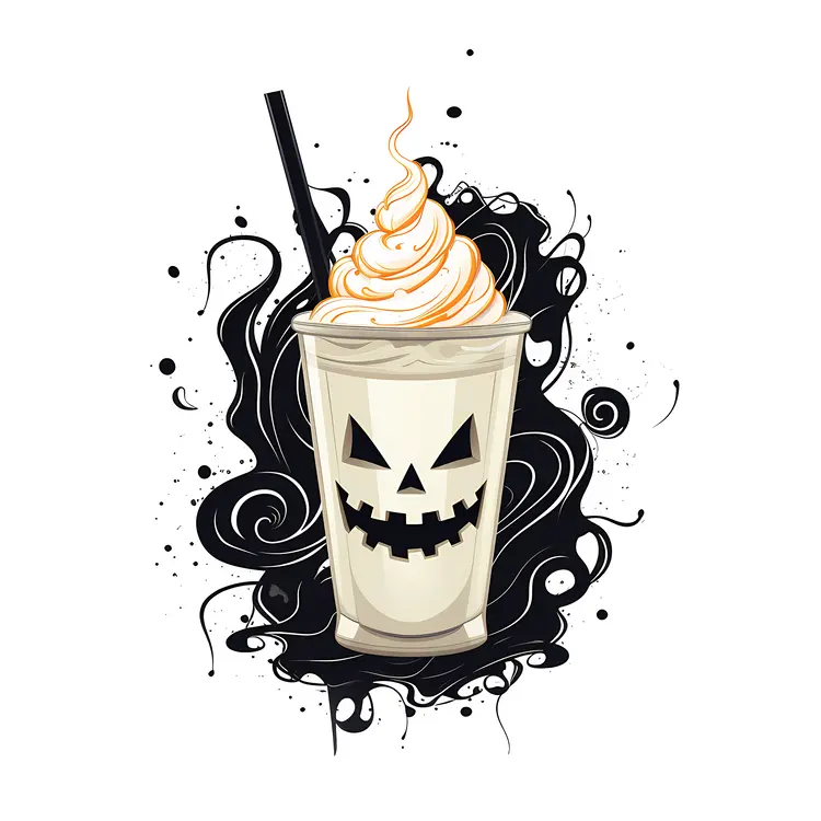 Halloween Themed Pumpkin Milkshake