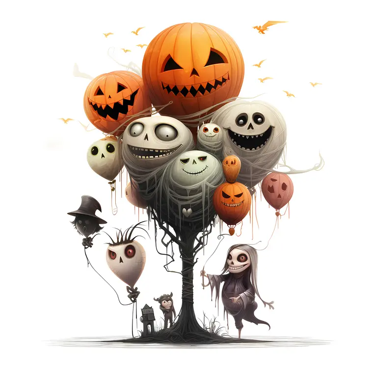 Halloween Balloon Tree for Festive Decorations