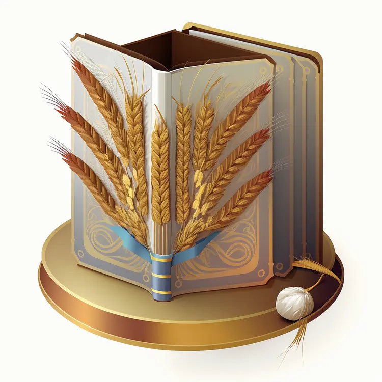 Golden Wheat Book for Thanksgiving Concept