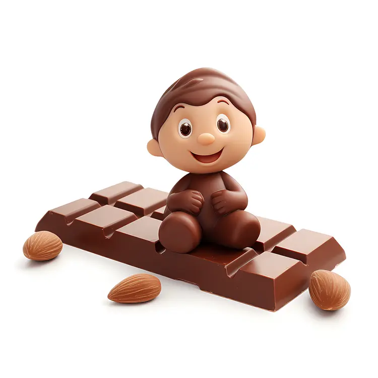 Chocolate Cartoon with Almonds