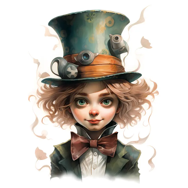 Young Mad Hatter with Green Hat