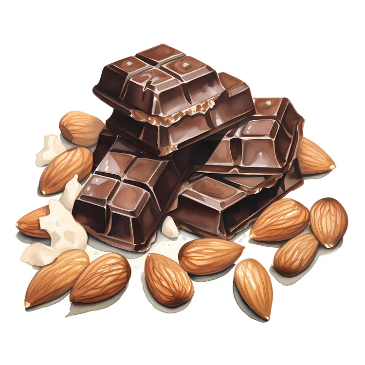 Chocolate Bars and Almonds
