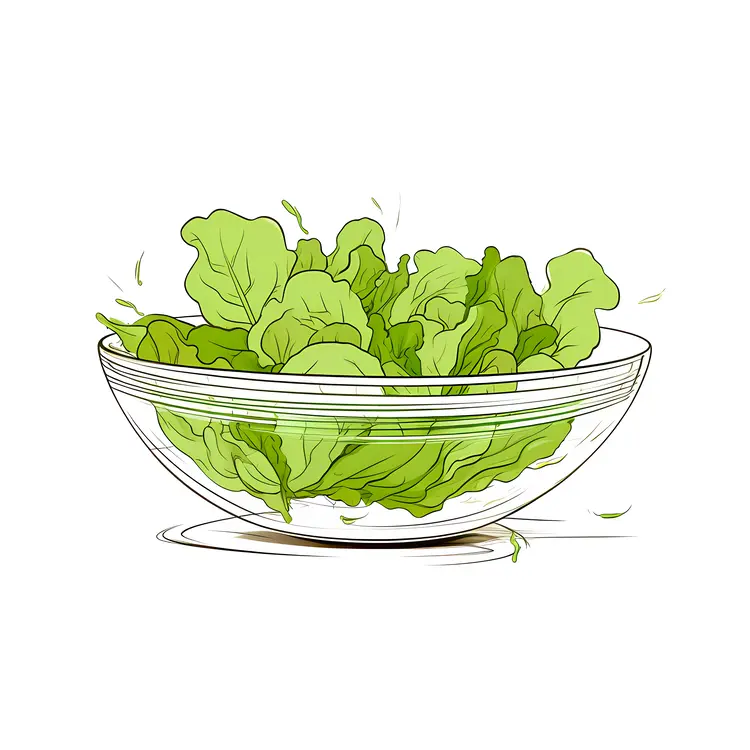 Fresh Green Lettuce in a Bowl
