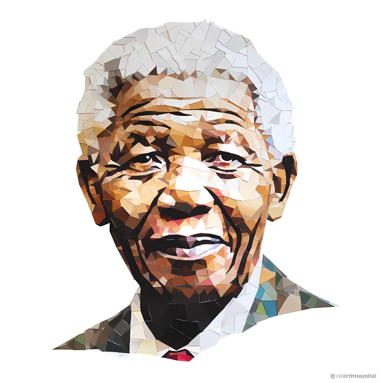 Geometric Portrait of an Elderly Man