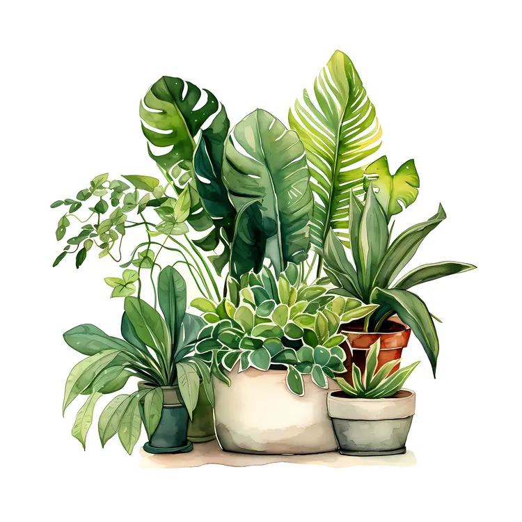 Cluster of Green Plants