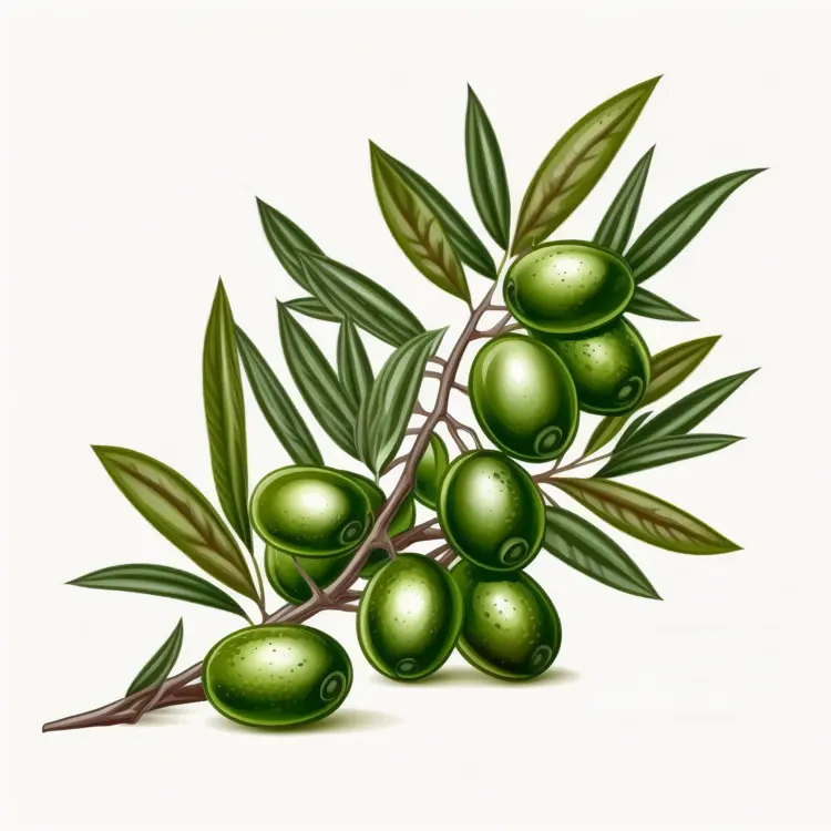 Green Olive Branch Illustration