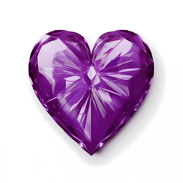 Beautiful Purple Heart Gem for Valentine's Day