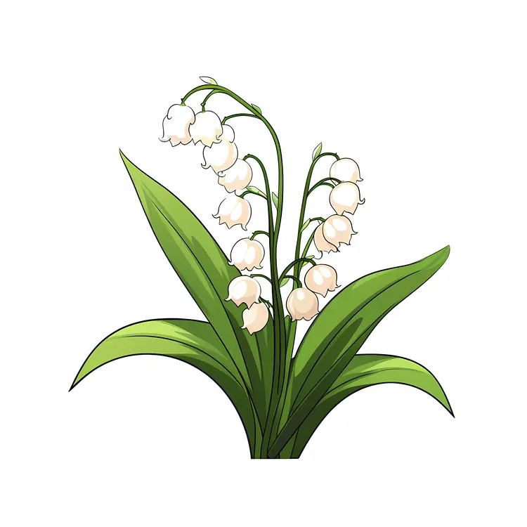 Simple Lily of the Valley Illustration