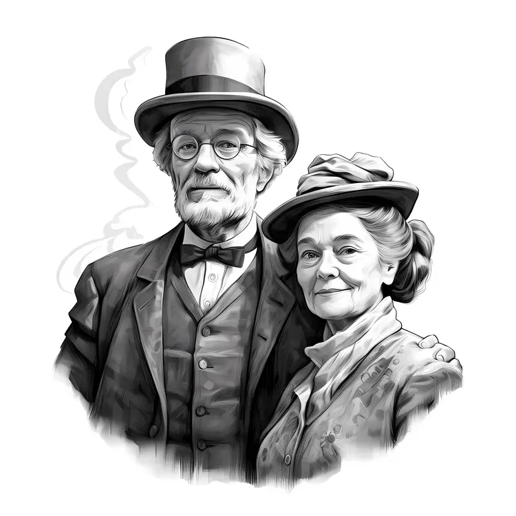 Vintage Elderly Couple