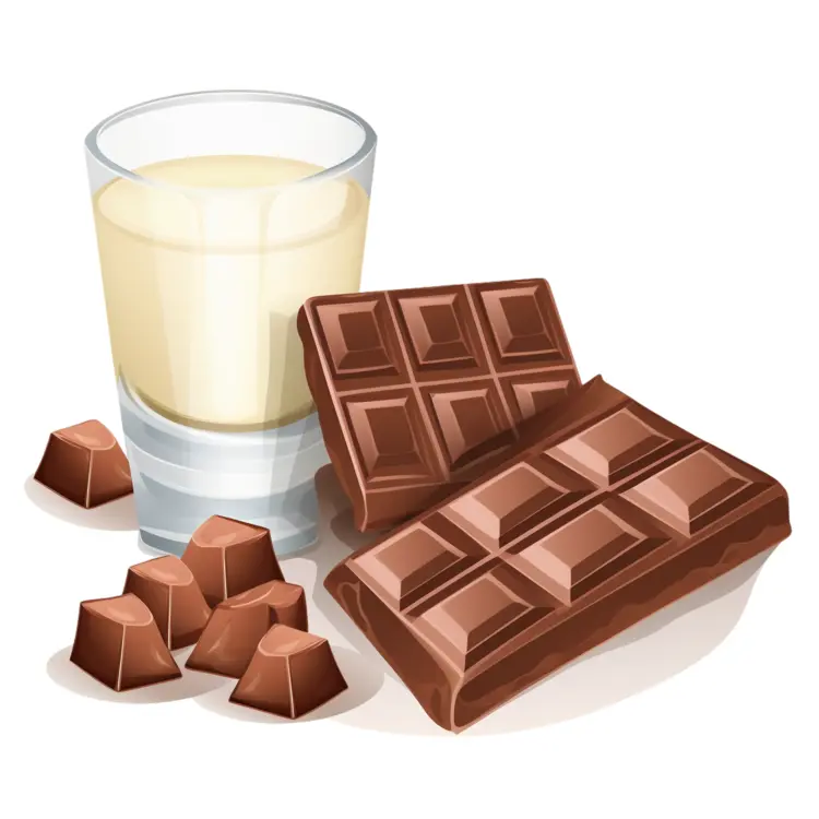 Delicious Chocolate and Milk Snack
