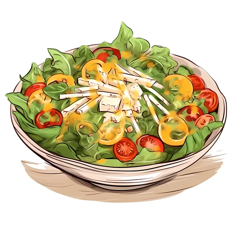 Fresh Mixed Salad in a Bowl