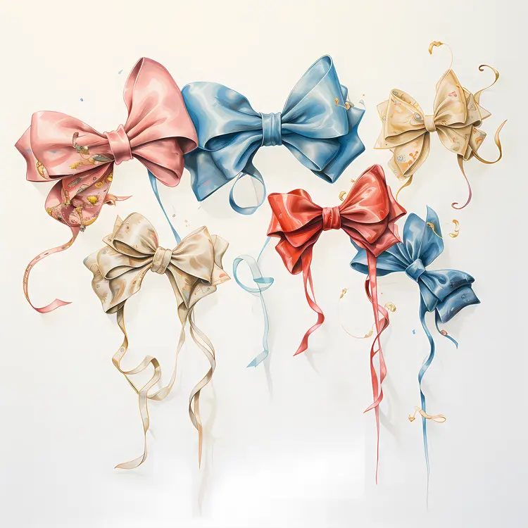 Pastel Colored Bows Collection
