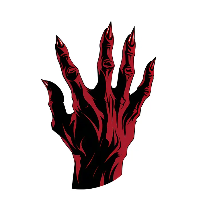 Red Clawed Hand Illustration