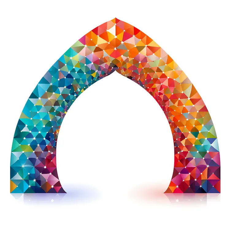 Colorful Geometric Arch