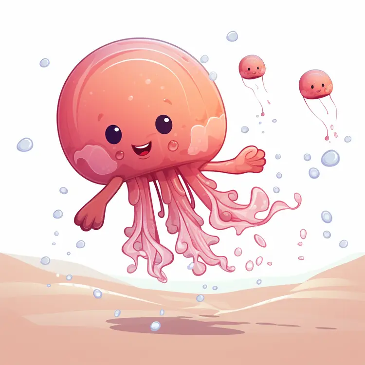 Happy Pink Jellyfish