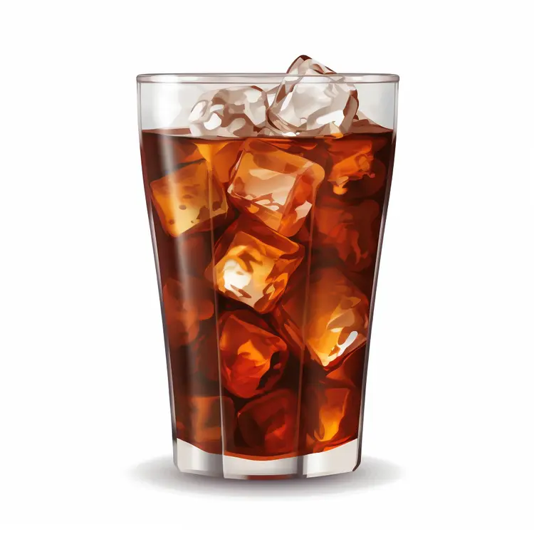 Refreshing Iced Coffee with Ice Cubes